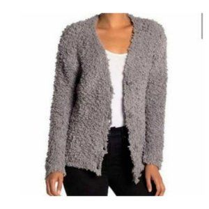 RXB Women's Boucle Button Front Steel Grey Cozy